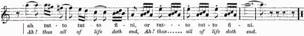 From the Traviata libretto: 'Tutto fini'  Italian and English... 